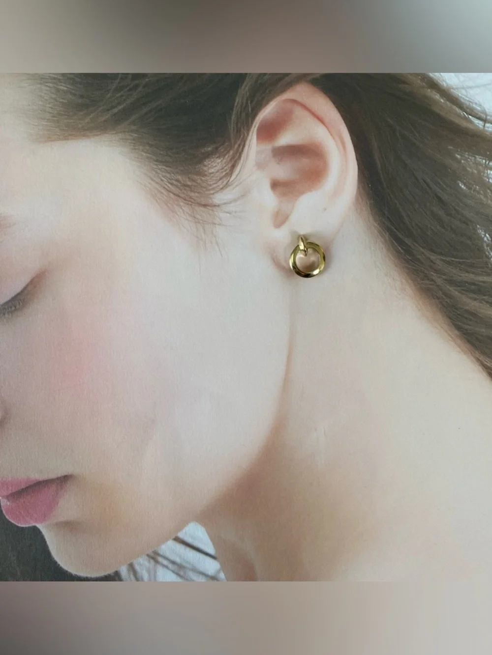 4/$15 Gold Hoop Knot Stud Earrings